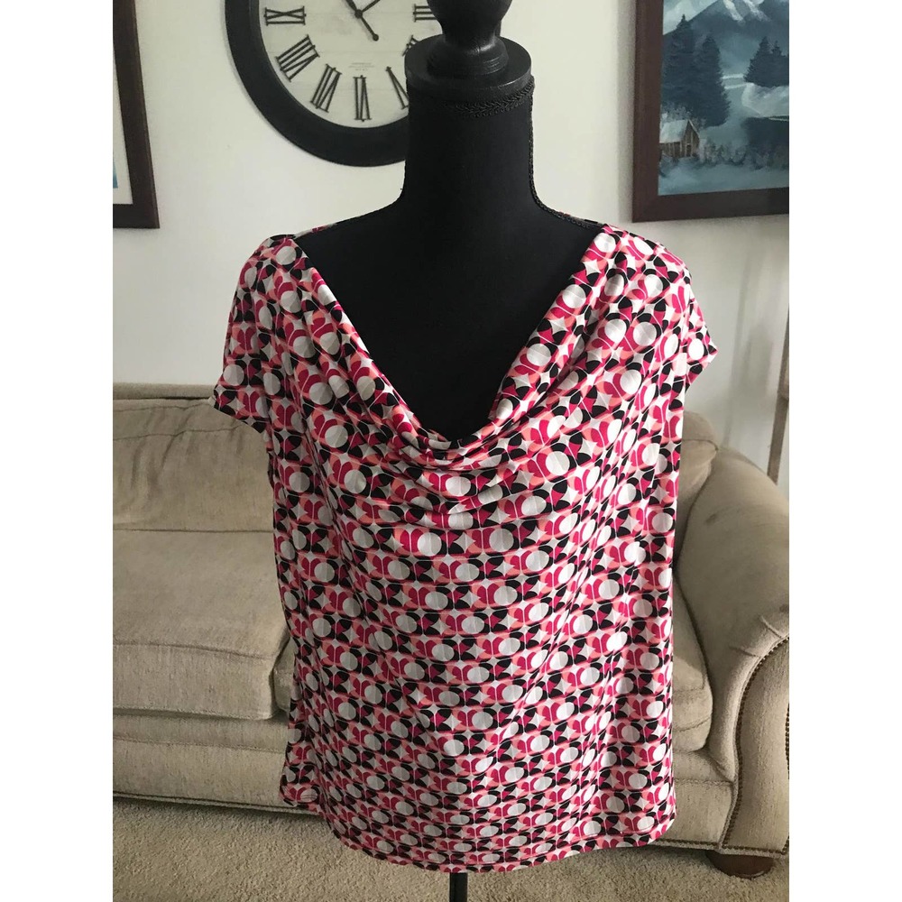 Liz Claiborne Women's stretch Printed Top XL Pre-owned